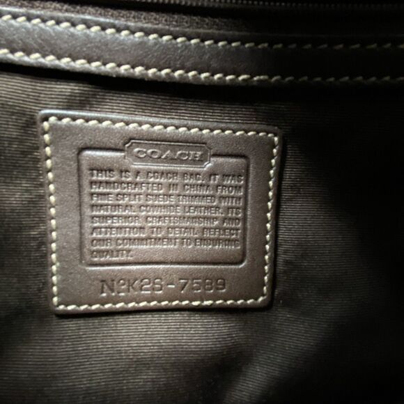 COACH Vintage Y2K Suede Leather Hampton Luxury Designer Hobo Shoulder Bag 7589 - Picture 15 of 15